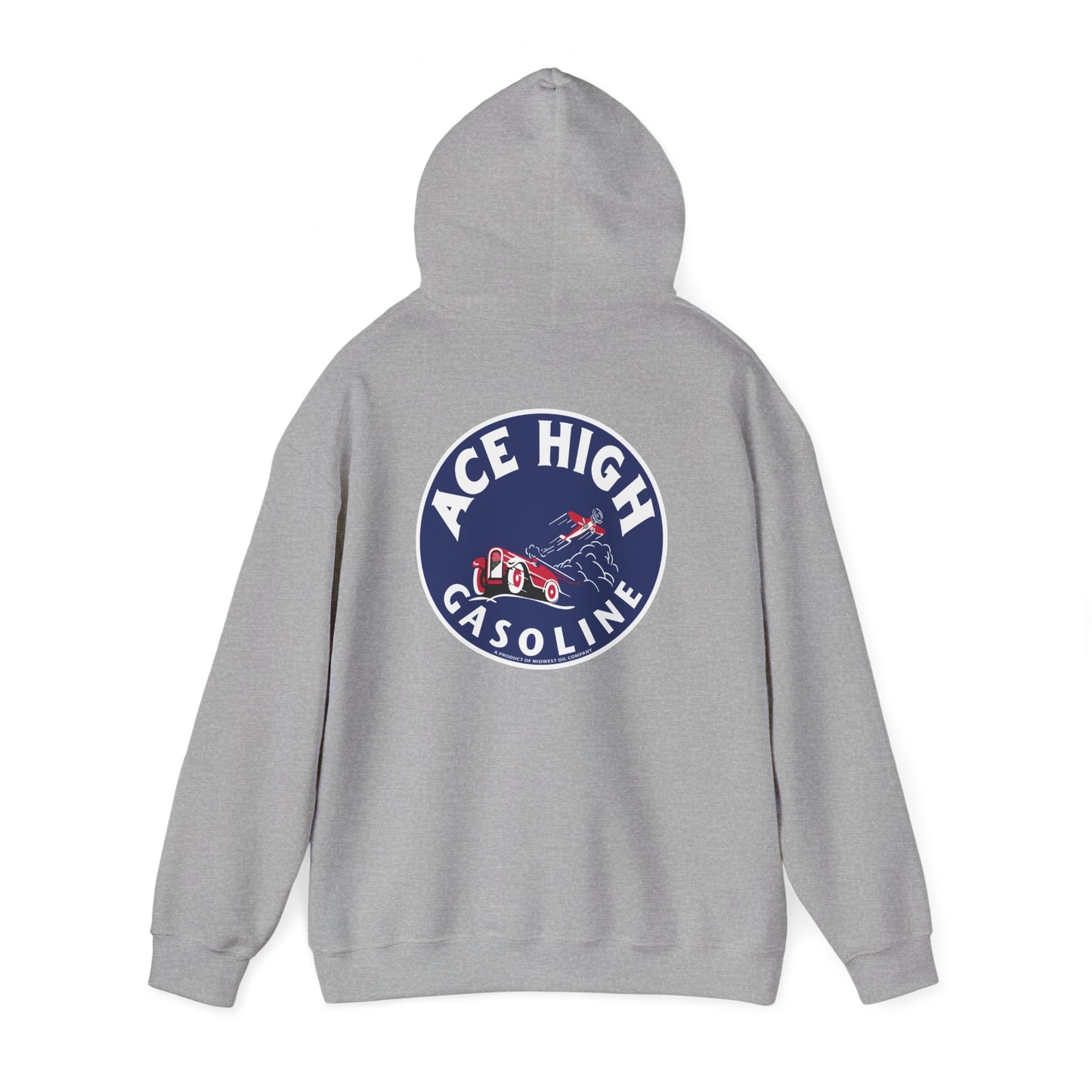 Ace High Gasoline Hoodie — Vintage Racing Logo Pullover