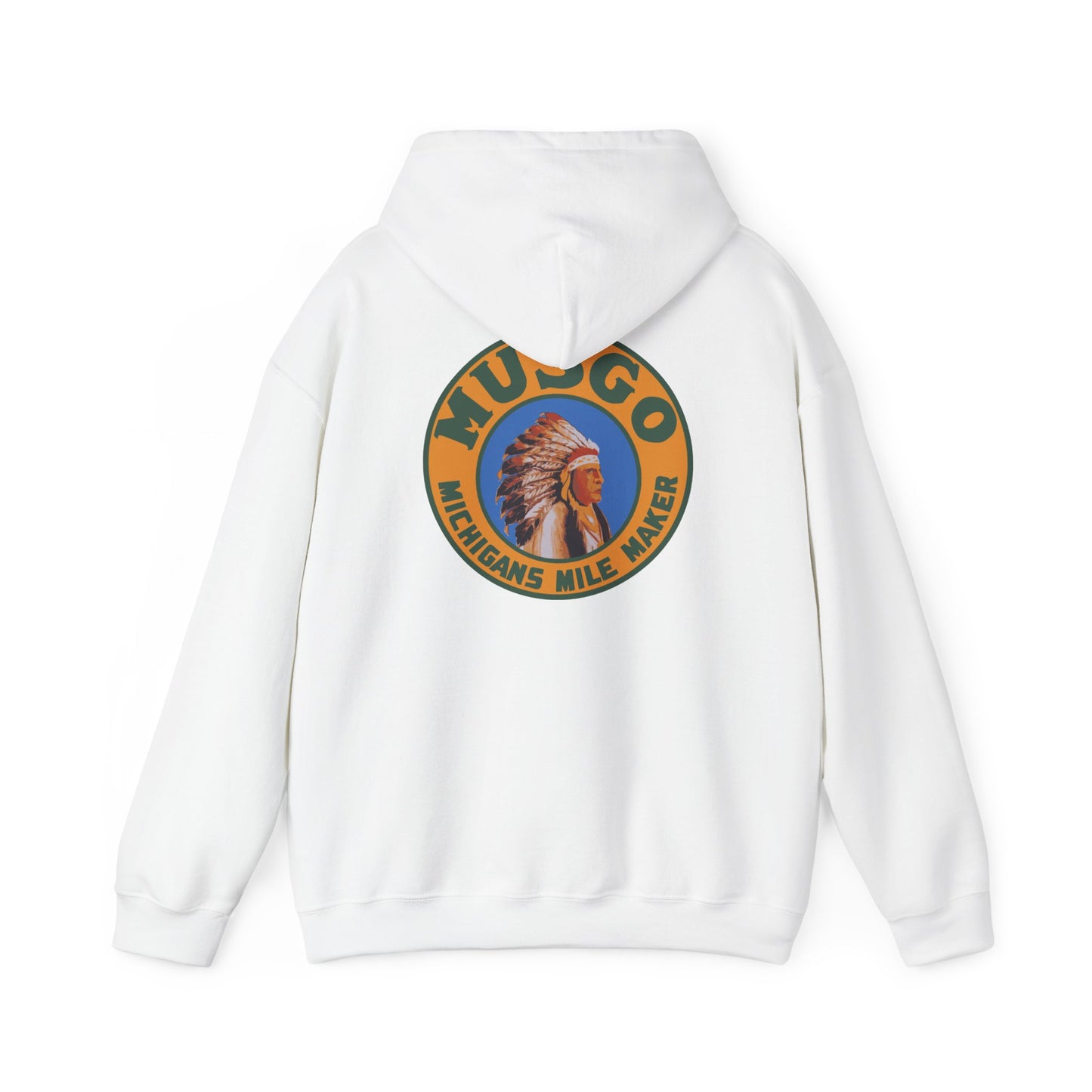 MUsgo Michigan’s Mile Maker Hoodie —Retro Native Chief Logo Sweatshirt