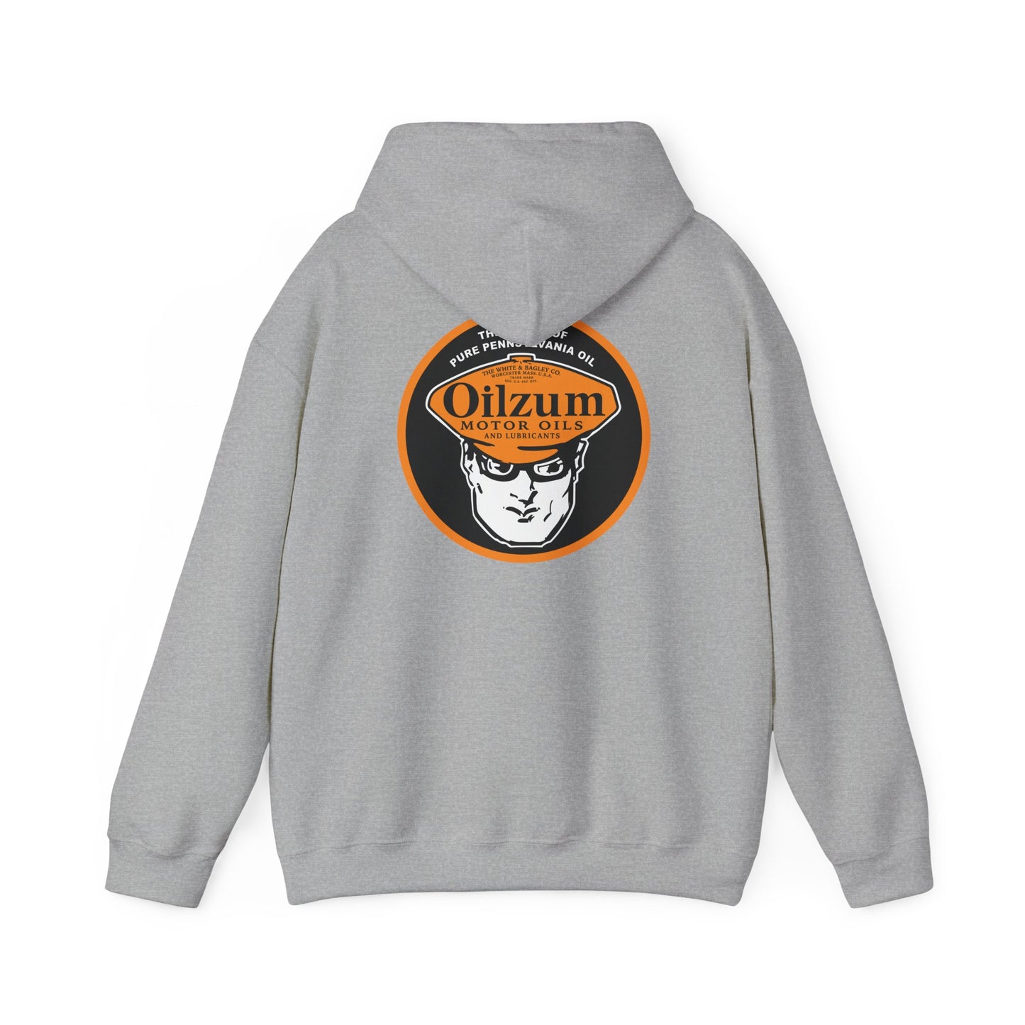 oilzum Hoodie — Vintage Oilzum Motor Oil Logo Pullover