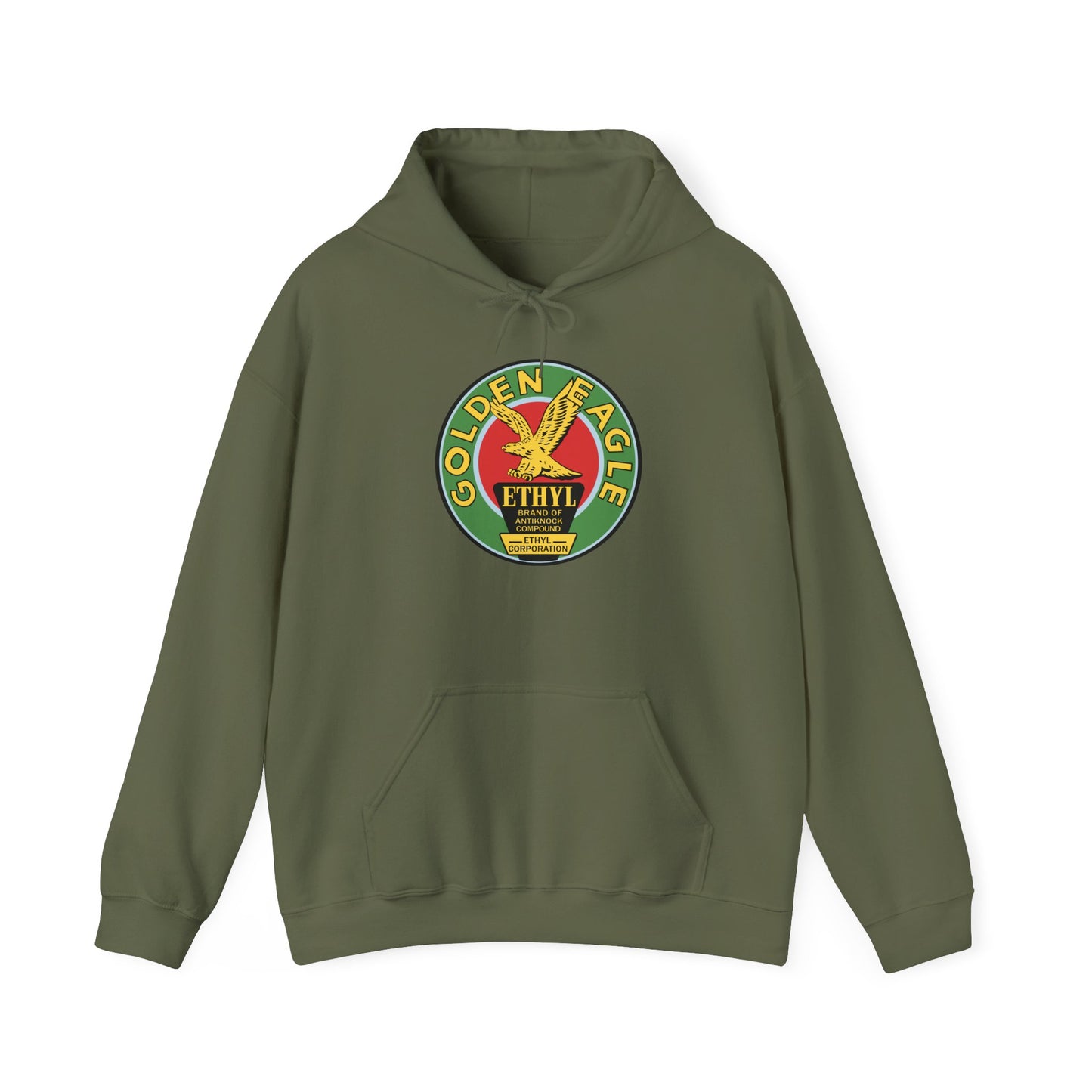 Golden Eagle Ethyl Logo Hoodie — Vintage Petroliana Pullover