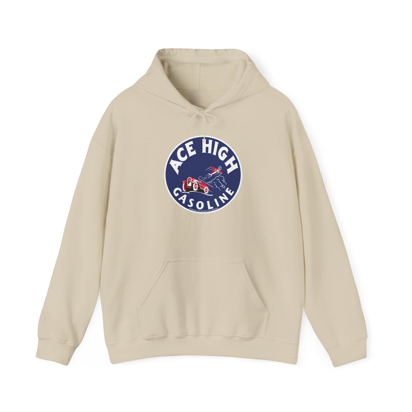 Ace High Gasoline Hoodie — Vintage Racing Logo Pullover