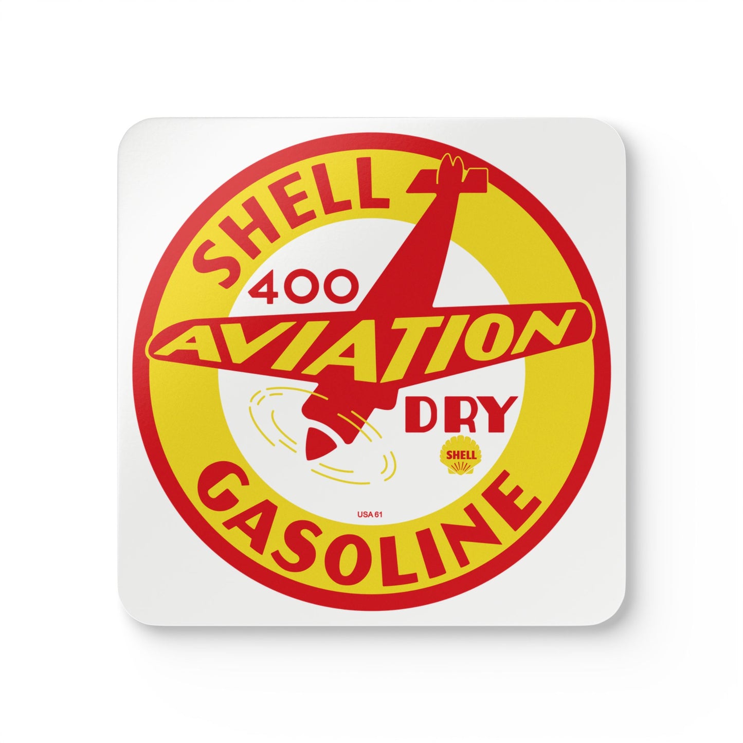 Shell Aviation 400 coaster set — vintage petroliana gift — The Faded Label Co.