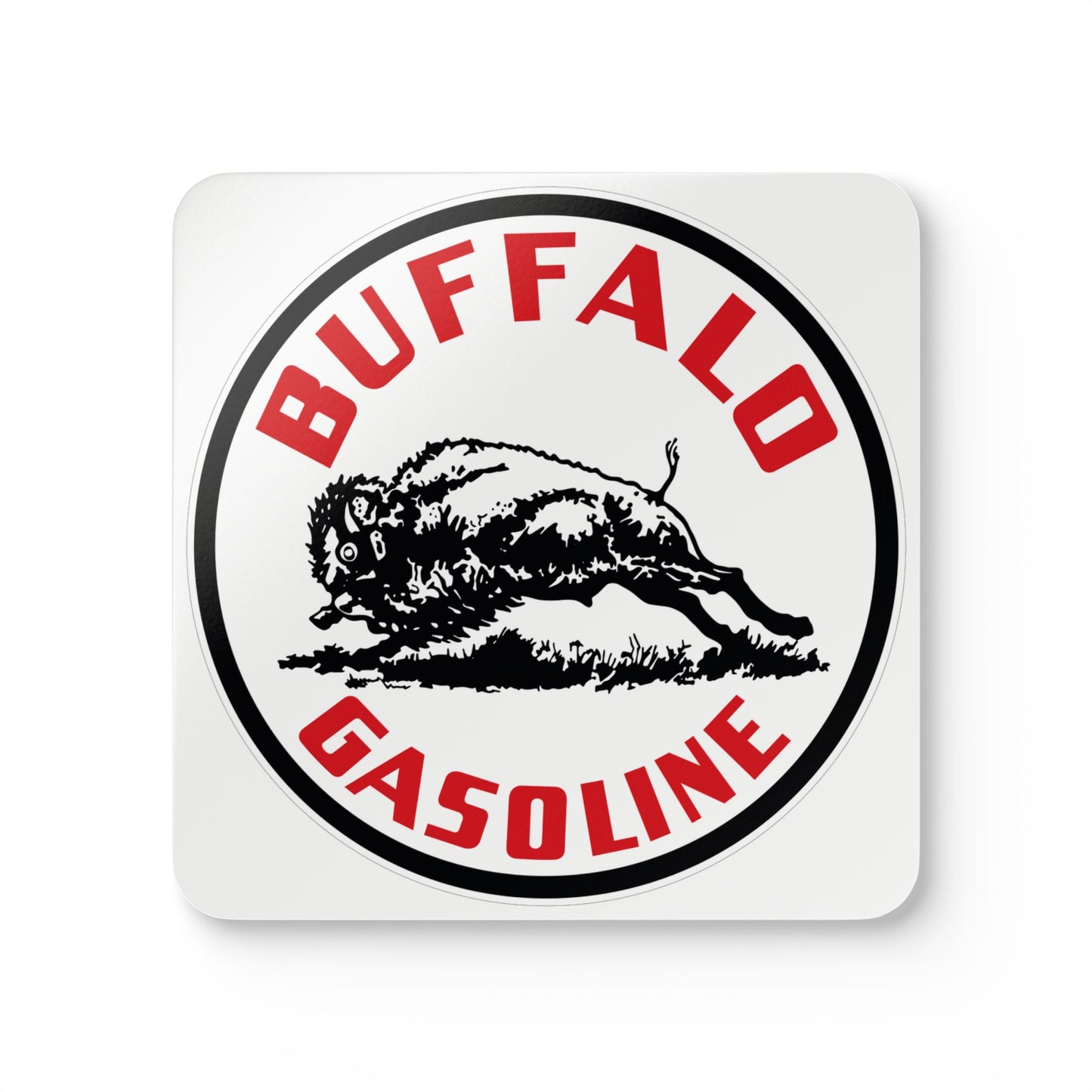 Buffalo Gasoline coaster set — vintage petroliana gift — The Faded Label Co.