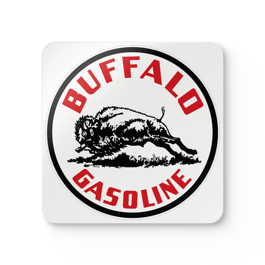 Buffalo Gasoline coaster set — vintage petroliana gift — The Faded Label Co.