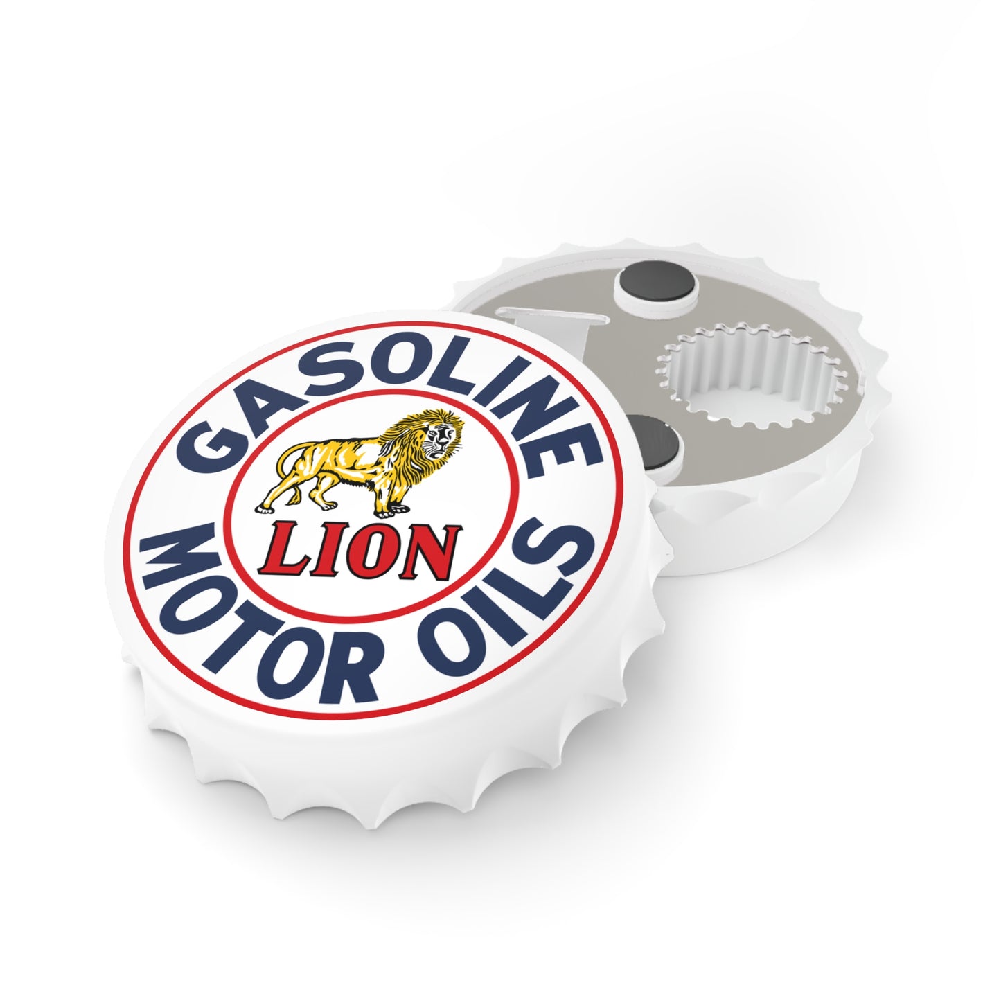 Lion Gasoline Bottle Opener — Vintage Arkansas Petroliana Gift | The Faded Label Co.