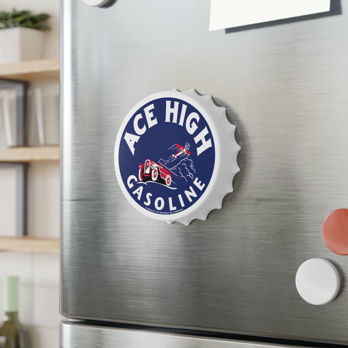 Ace High Gasoline Bottle Opener — Vintage Petroliana Gift | The Faded Label Co.