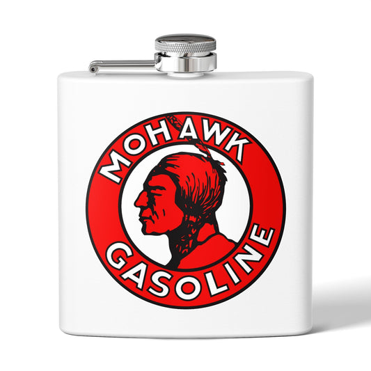 Mohawk Gasoline flask — vintage petroliana gift — The Faded Label Co.