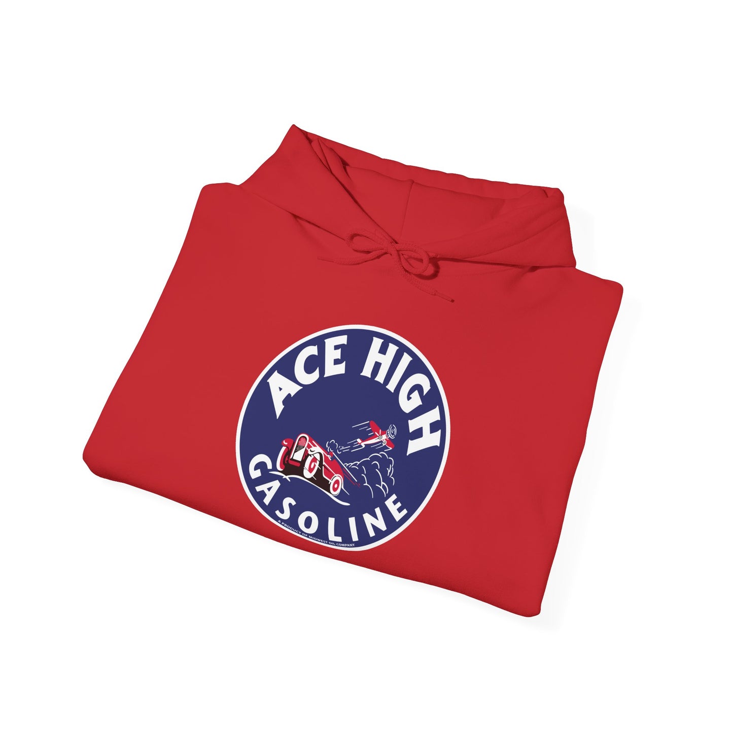 Ace High Gasoline Hoodie — Vintage Racing Logo Pullover
