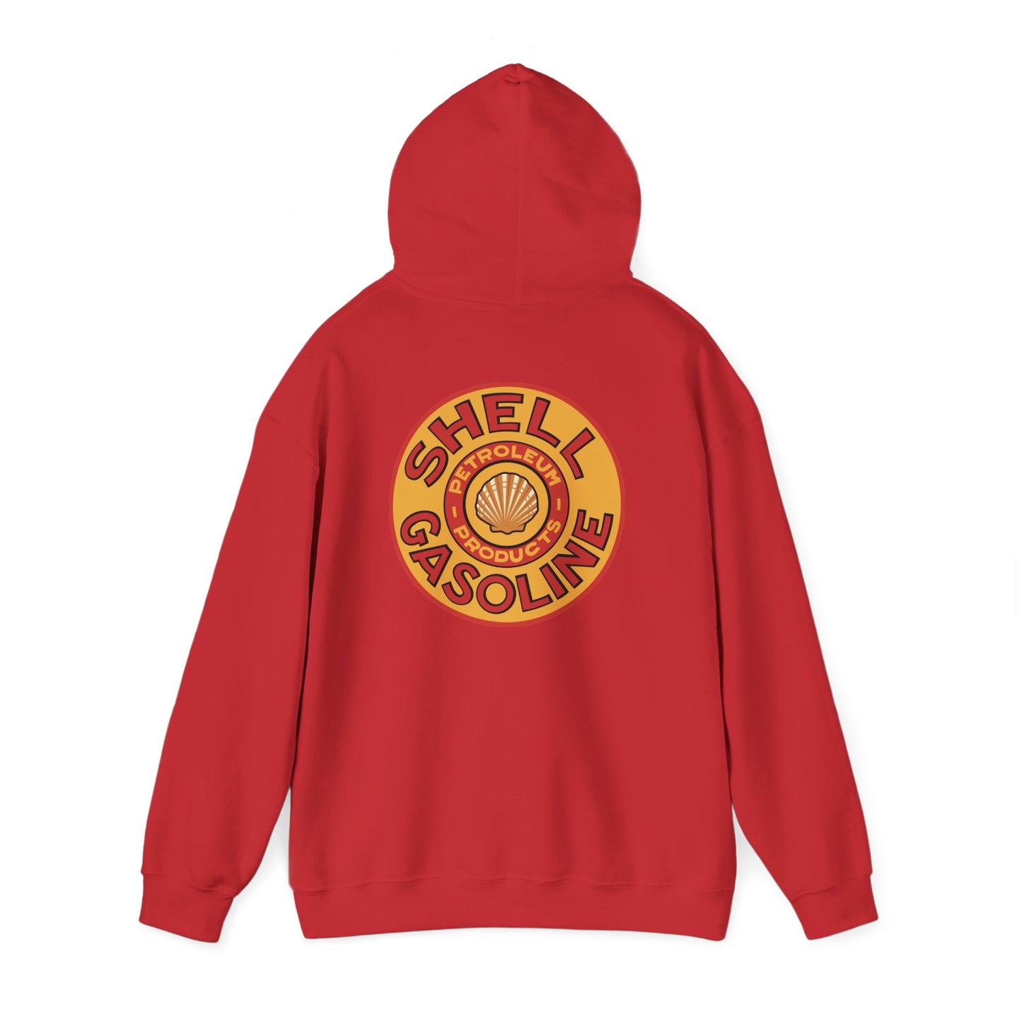 Shell Gasoline Logo Hoodie — Vintage Retro Petrol Badge Pullover