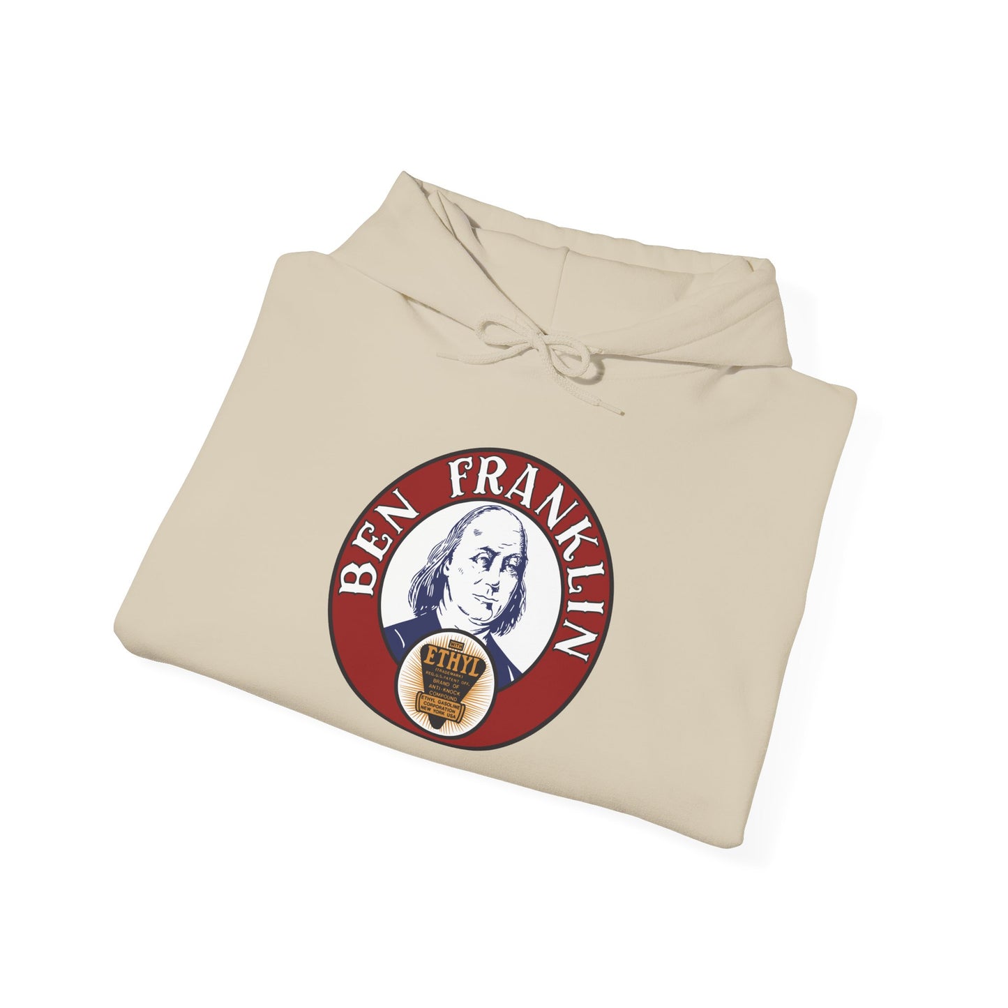 Ben Franklin ethyl Hoodie — Vintage Patriotic Americana Pullover