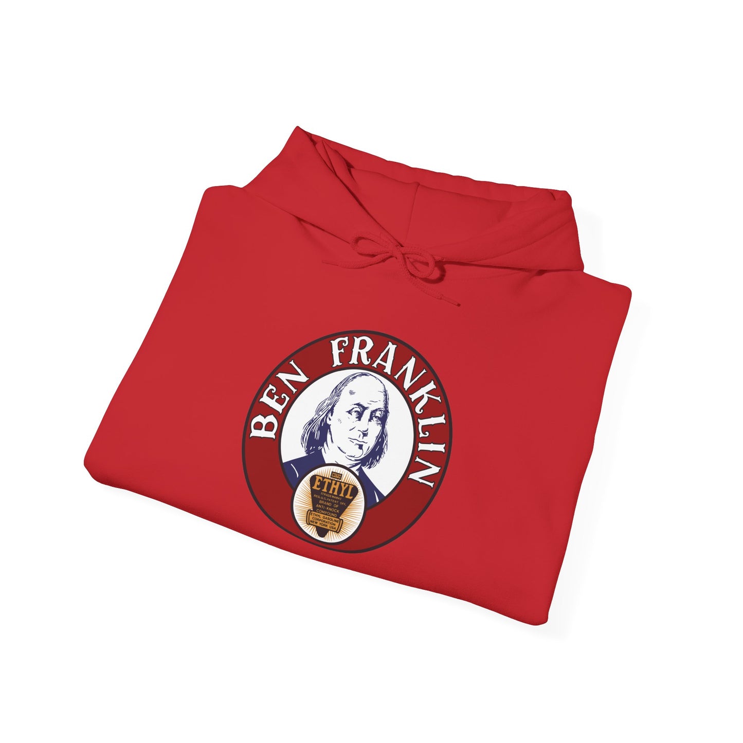 Ben Franklin ethyl Hoodie — Vintage Patriotic Americana Pullover