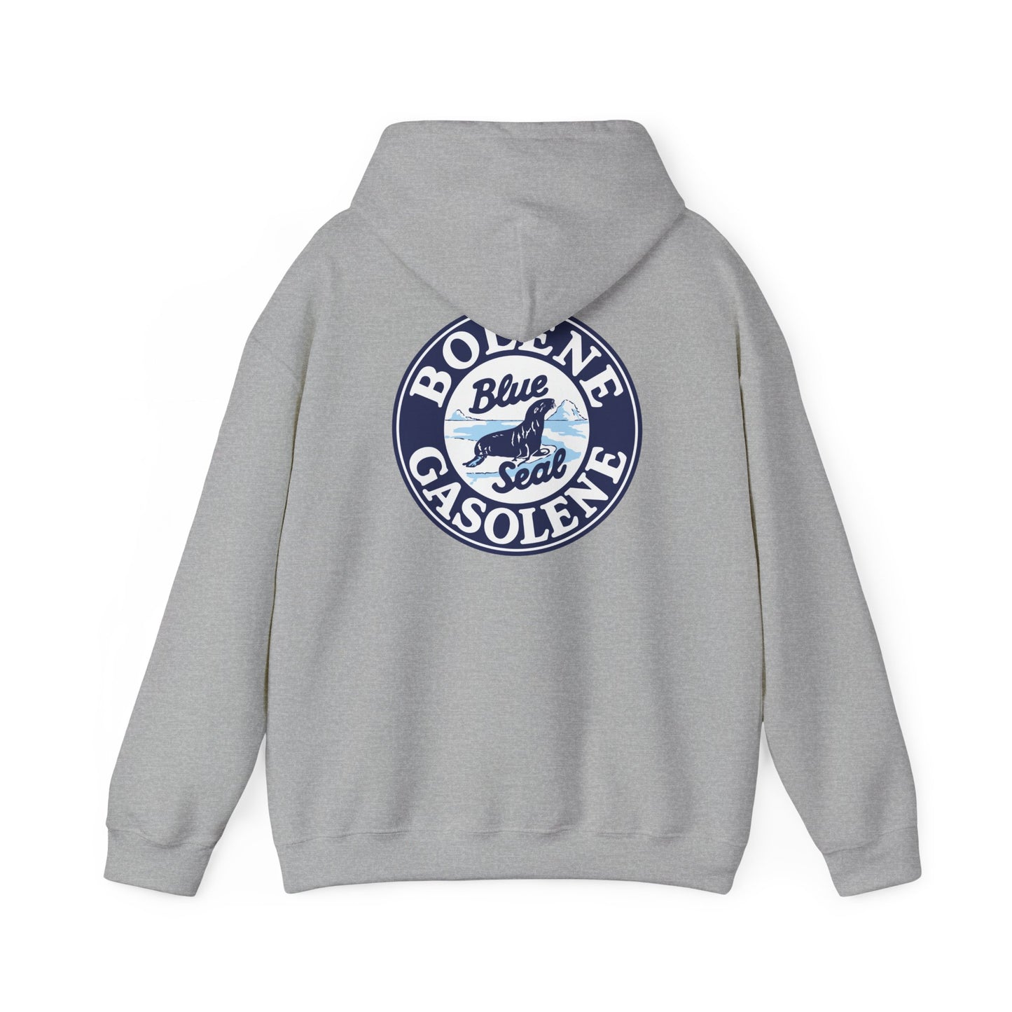 Bolene Blue Seal"Gasoline Hoodie - Vintage " Retro Logo Pullover