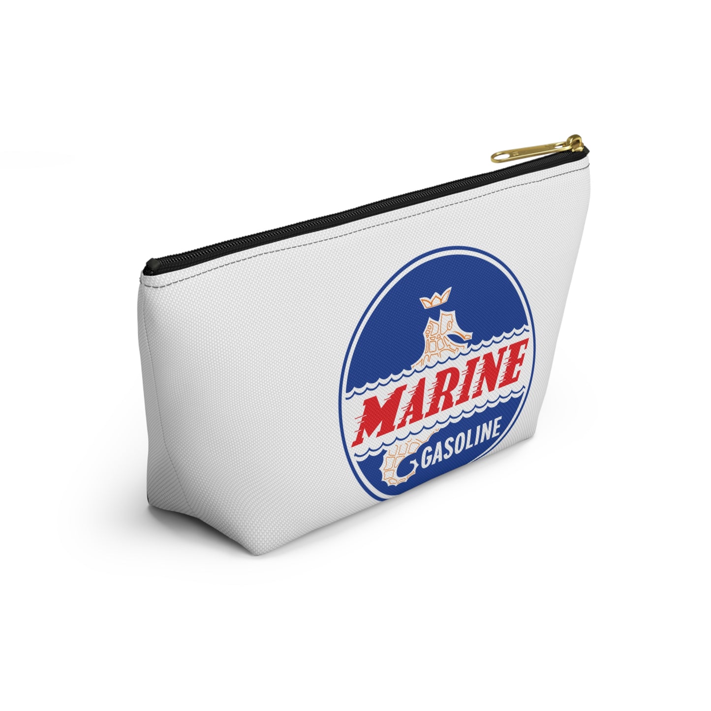 Marine Gasoline Accessory Pouch — Vintage Dockside Petroliana Gift | The Faded Label Co.