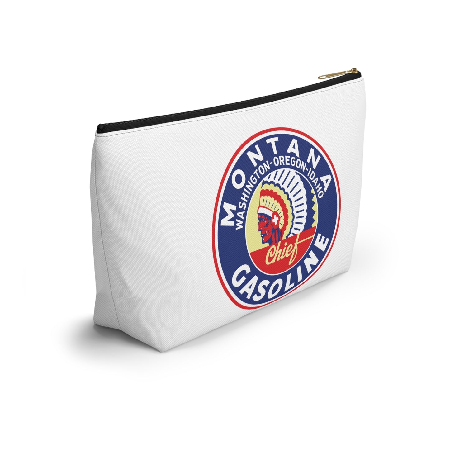 Montana Chief Gasoline Accessory Pouch — Vintage Inland Empire Petroliana Gift | The Faded Label Co.