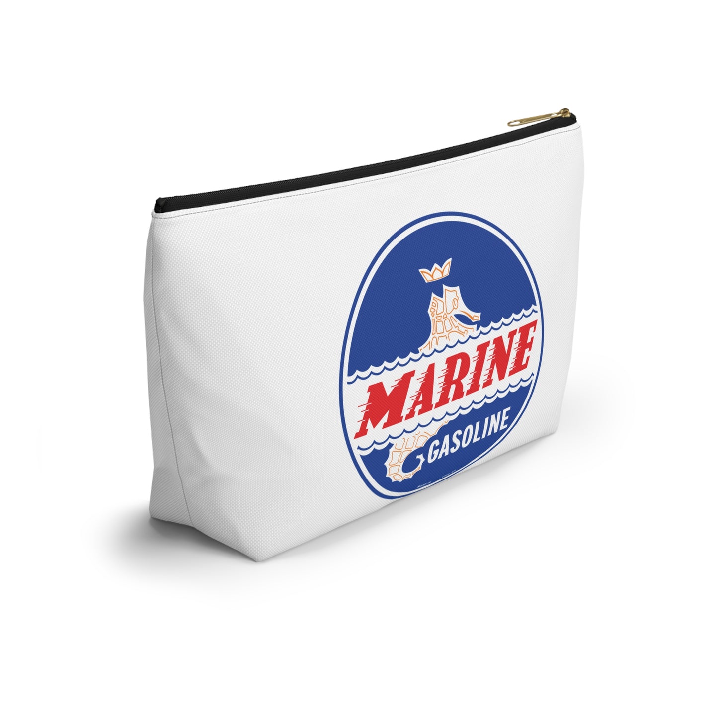 Marine Gasoline Accessory Pouch — Vintage Dockside Petroliana Gift | The Faded Label Co.