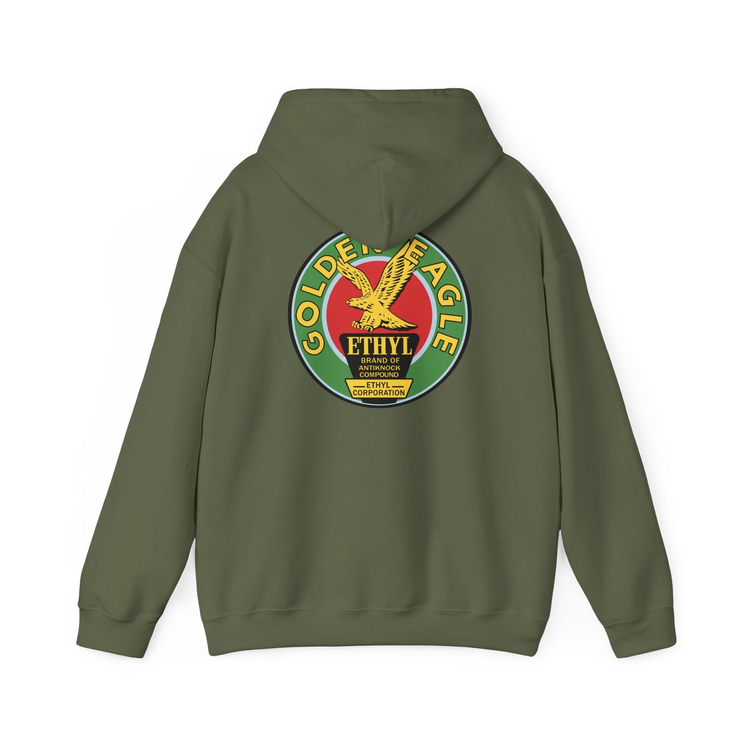 Golden Eagle Ethyl Logo Hoodie — Vintage Petroliana Pullover