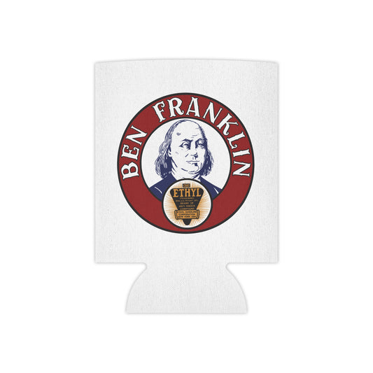 Ben Franklin Gasoline can cooler — vintage petroliana gift — The Faded Label Co.
