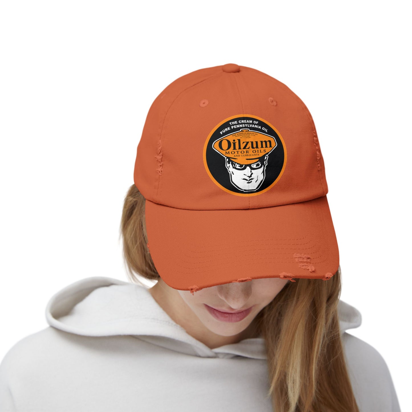 Oilzum Distressed Cap — Vintage Racing Motor Oil Hat | The Faded Label Co.