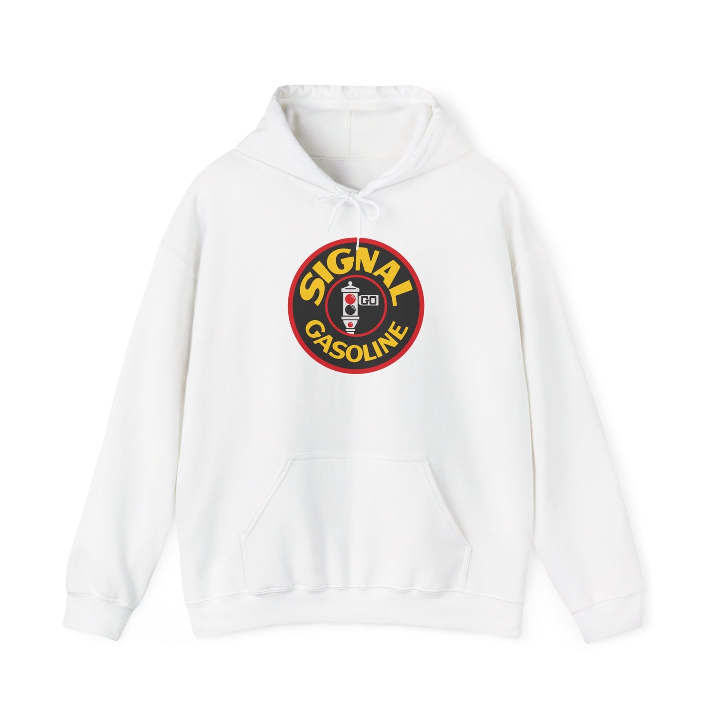 Signal Gasoline Vintage Logo Hoodie — Retro Petrol Sign Pullover