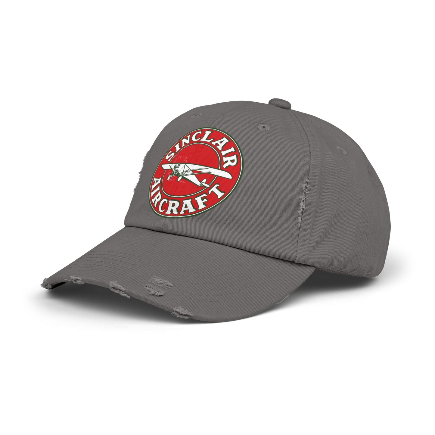 Sinclair Aircraft Distressed Baseball Cap — Vintage Aviation Pilot Hat