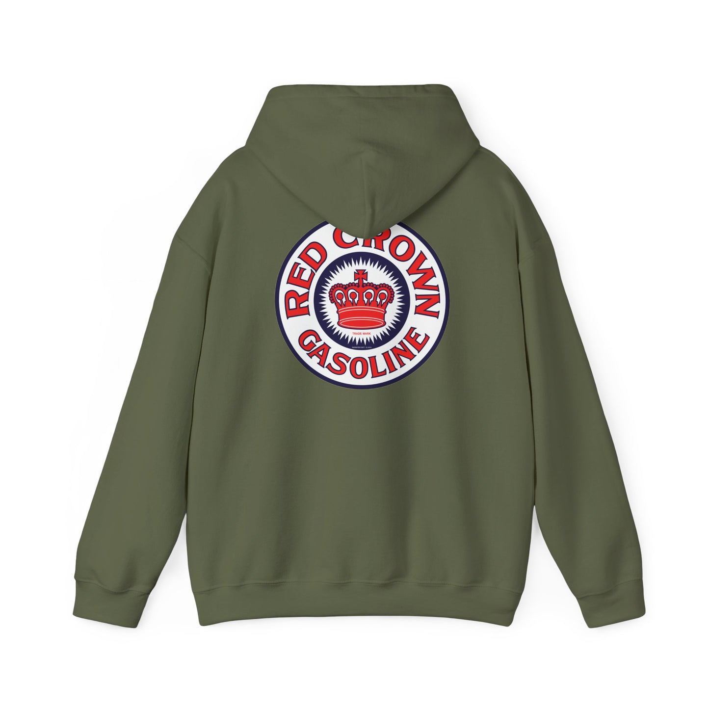 Red Crown Gasoline Hoodie — Vintage Standard Oil Petroliana | The Faded Label Co.