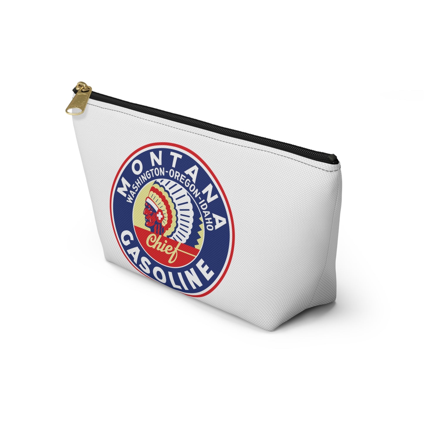 Montana Chief Gasoline Accessory Pouch — Vintage Inland Empire Petroliana Gift | The Faded Label Co.