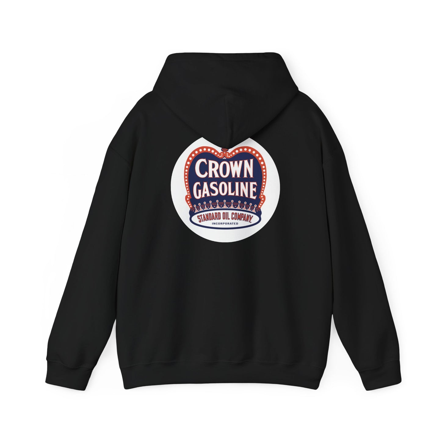 Crown Gasoline Vintage Logo Hoodie – Retro Gas Station Graphic Sweatshirt