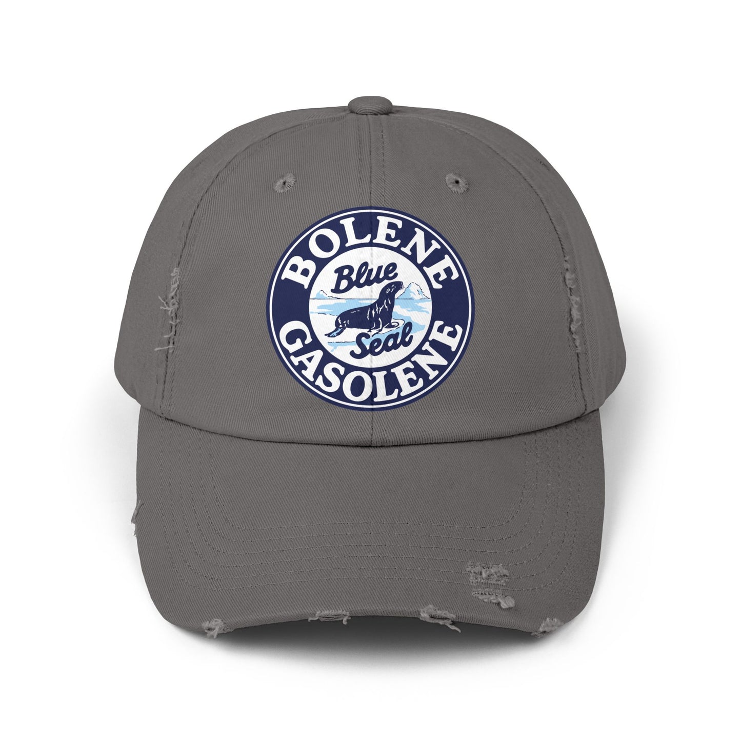 Bolene Blue Seal Gasolene Distressed Cap — Vintage Petroliana Hat | The Faded Label Co.