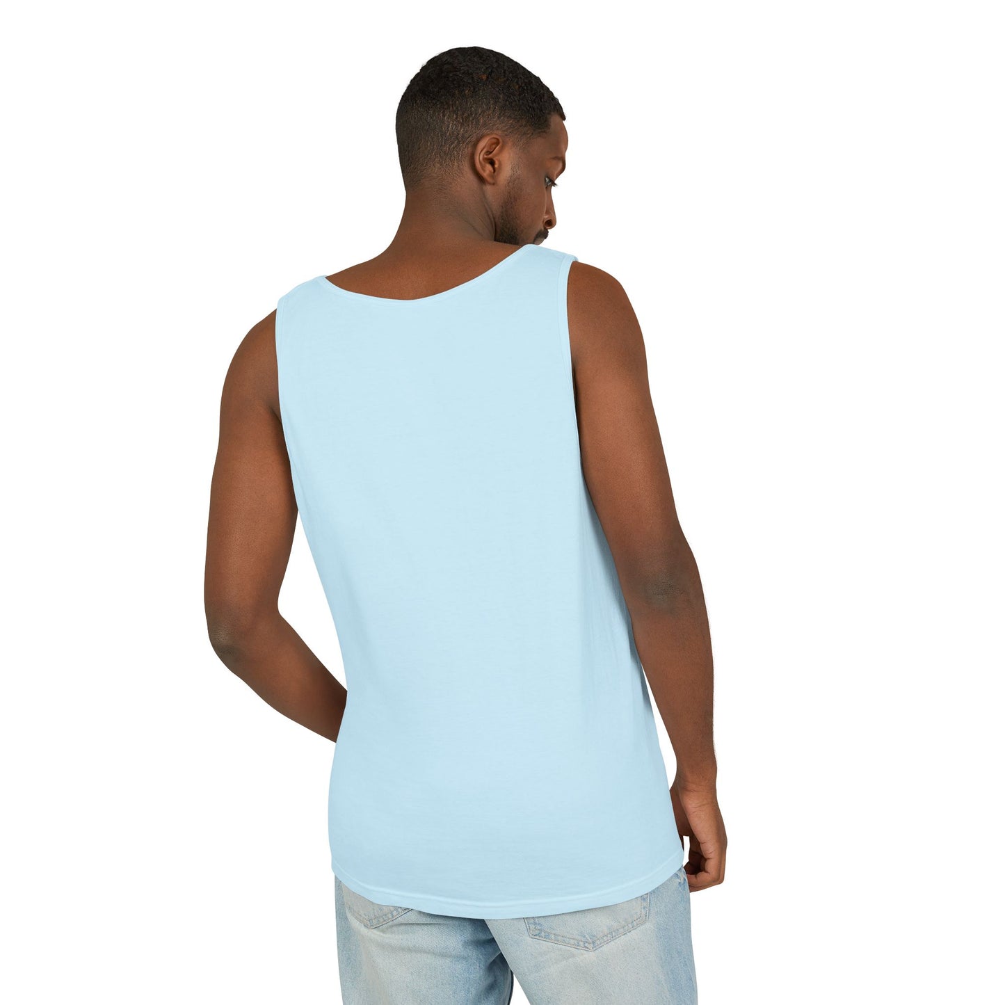 Star Brand Salutes tank top hang tag — Comfort Colors 9360 vintage tee — The Faded Label Co.