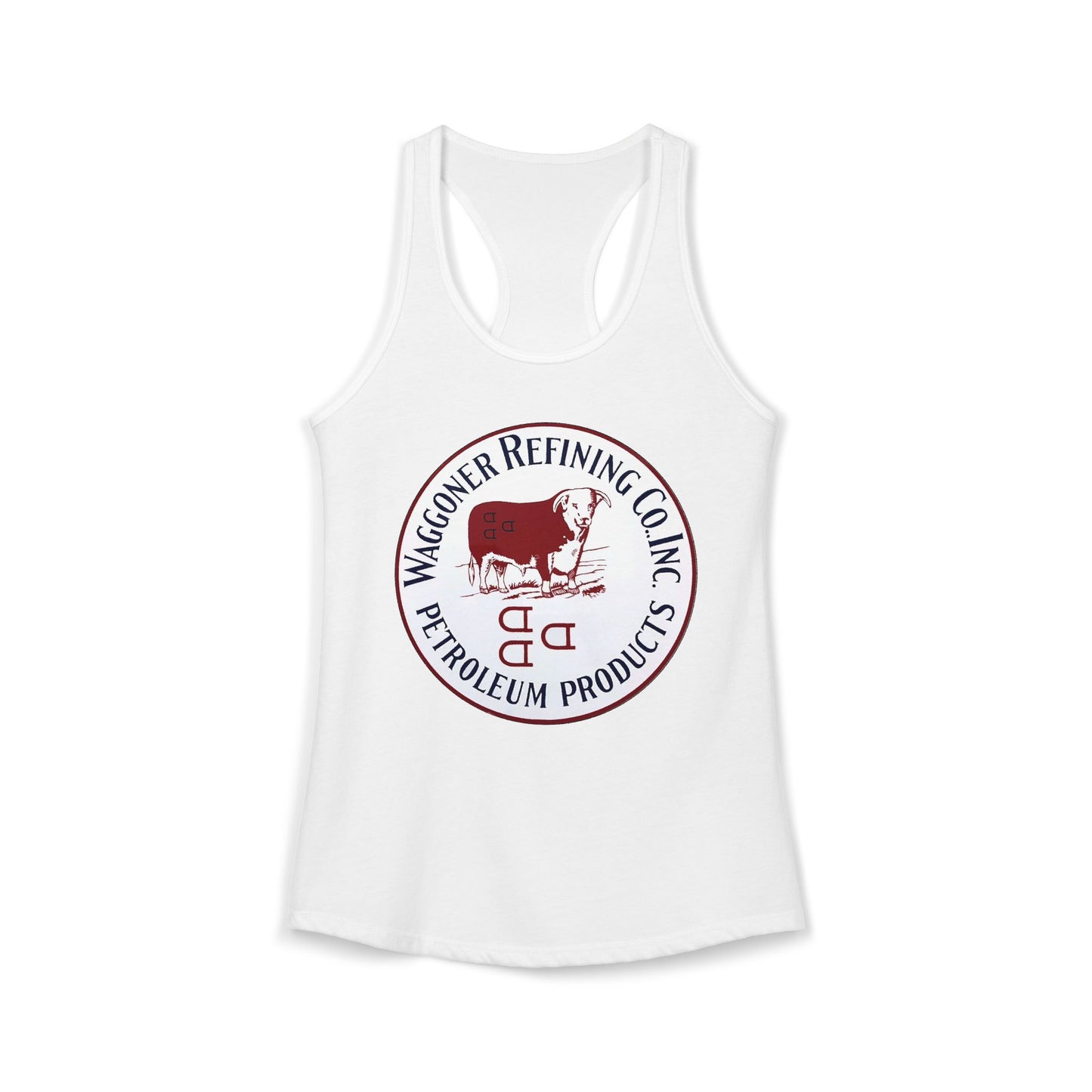 Waggoner Refining Co. racerback tank — vintage Texas petroliana apparel — The Faded Label Co.