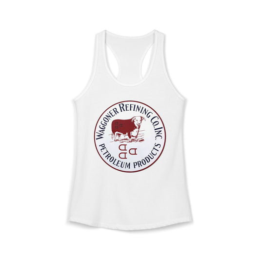 Waggoner Refining Co. racerback tank — vintage Texas petroliana apparel — The Faded Label Co.