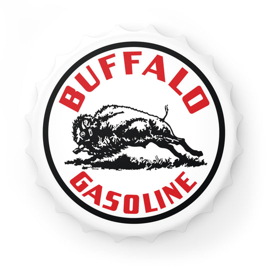 Buffalo Gasoline bottle opener — vintage petroliana gift — The Faded Label Co.