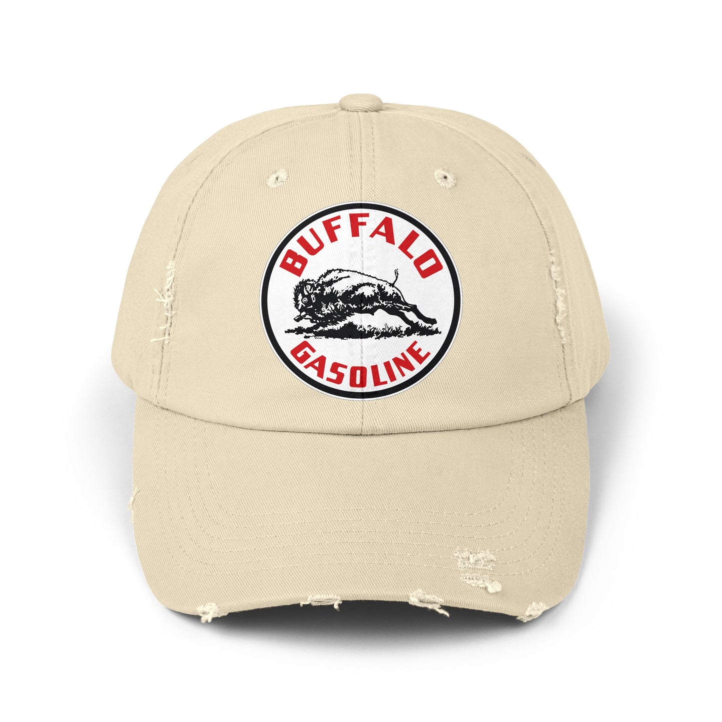 Buffalo Gasoline Distressed Cap — Vintage Petroliana Hat | The Faded Label Co.