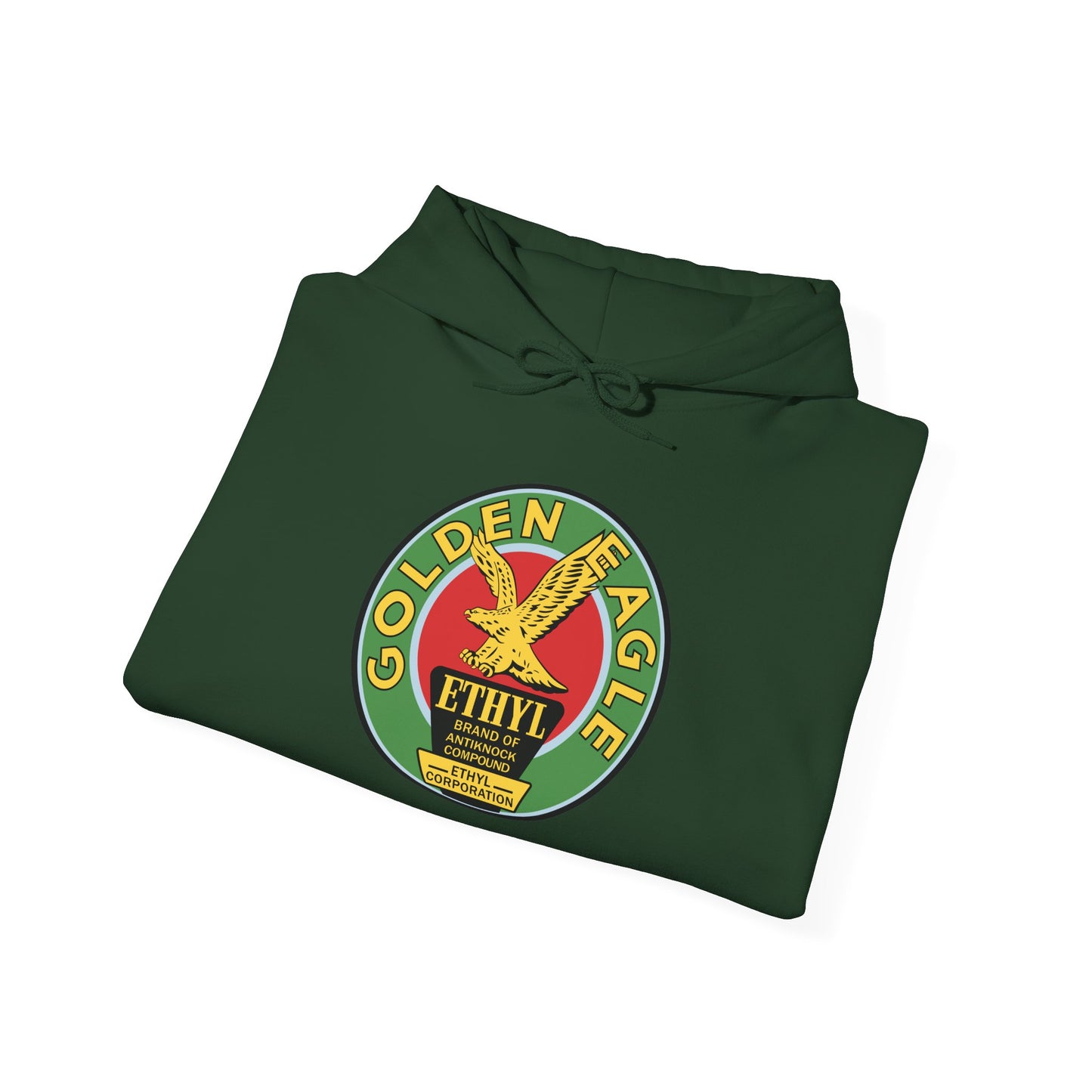 Golden Eagle Ethyl Logo Hoodie — Vintage Petroliana Pullover