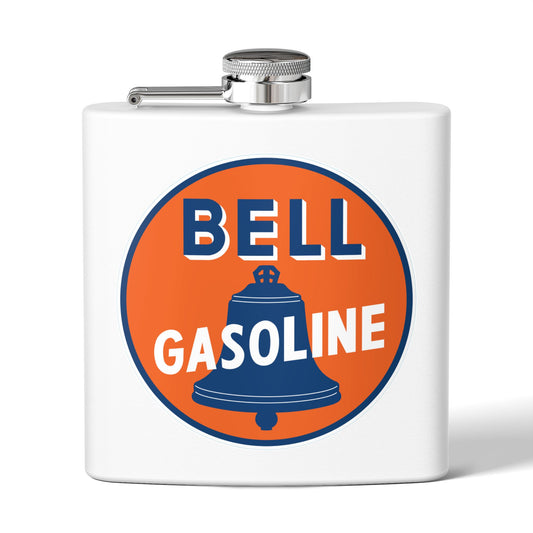 Bell Gasoline flask navy — vintage petroliana gift — The Faded Label Co.