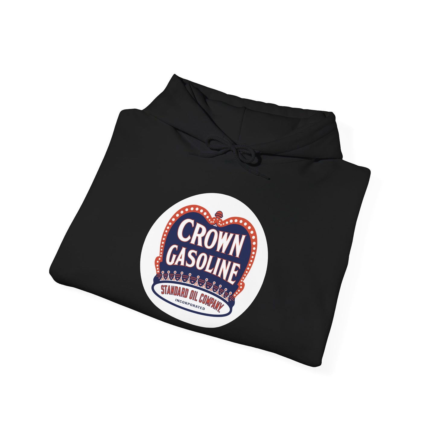 Crown Gasoline Vintage Logo Hoodie – Retro Gas Station Graphic Sweatshirt