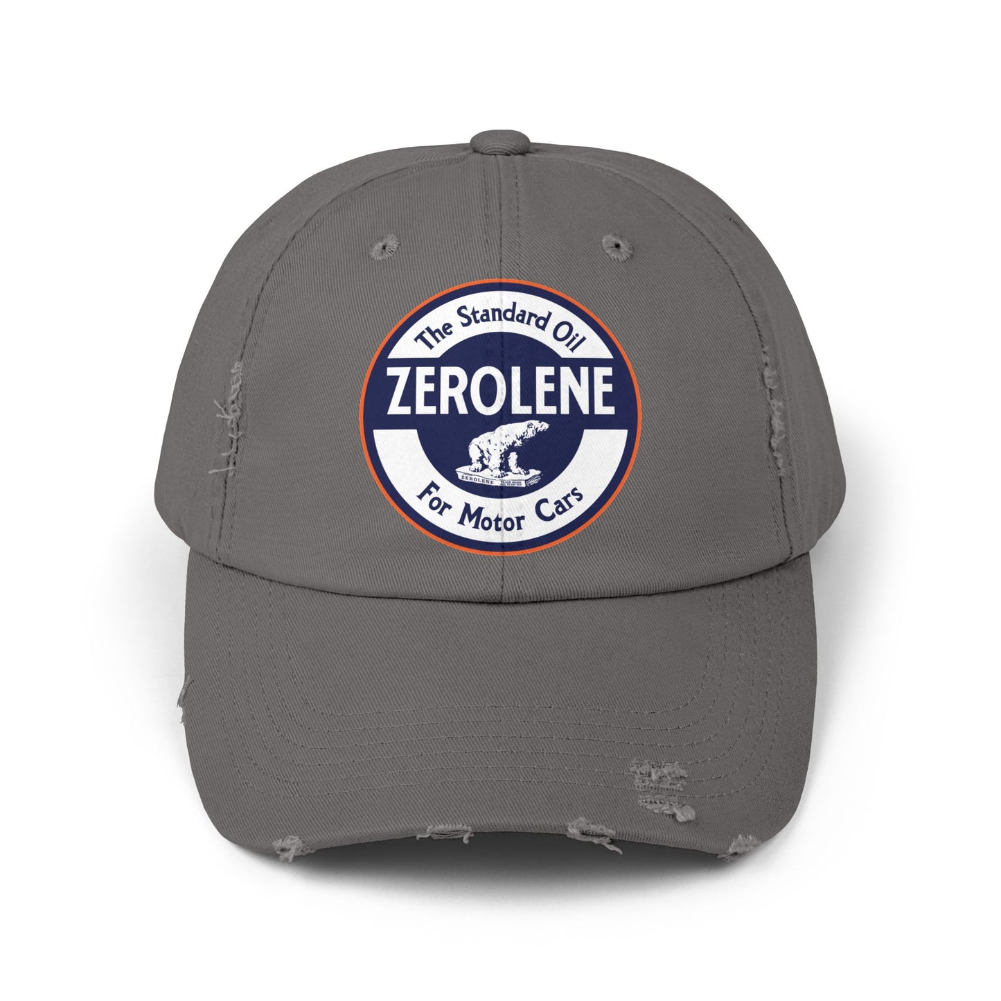 Zerolene Distressed Cap — Retro Motor Oil Logo Hat