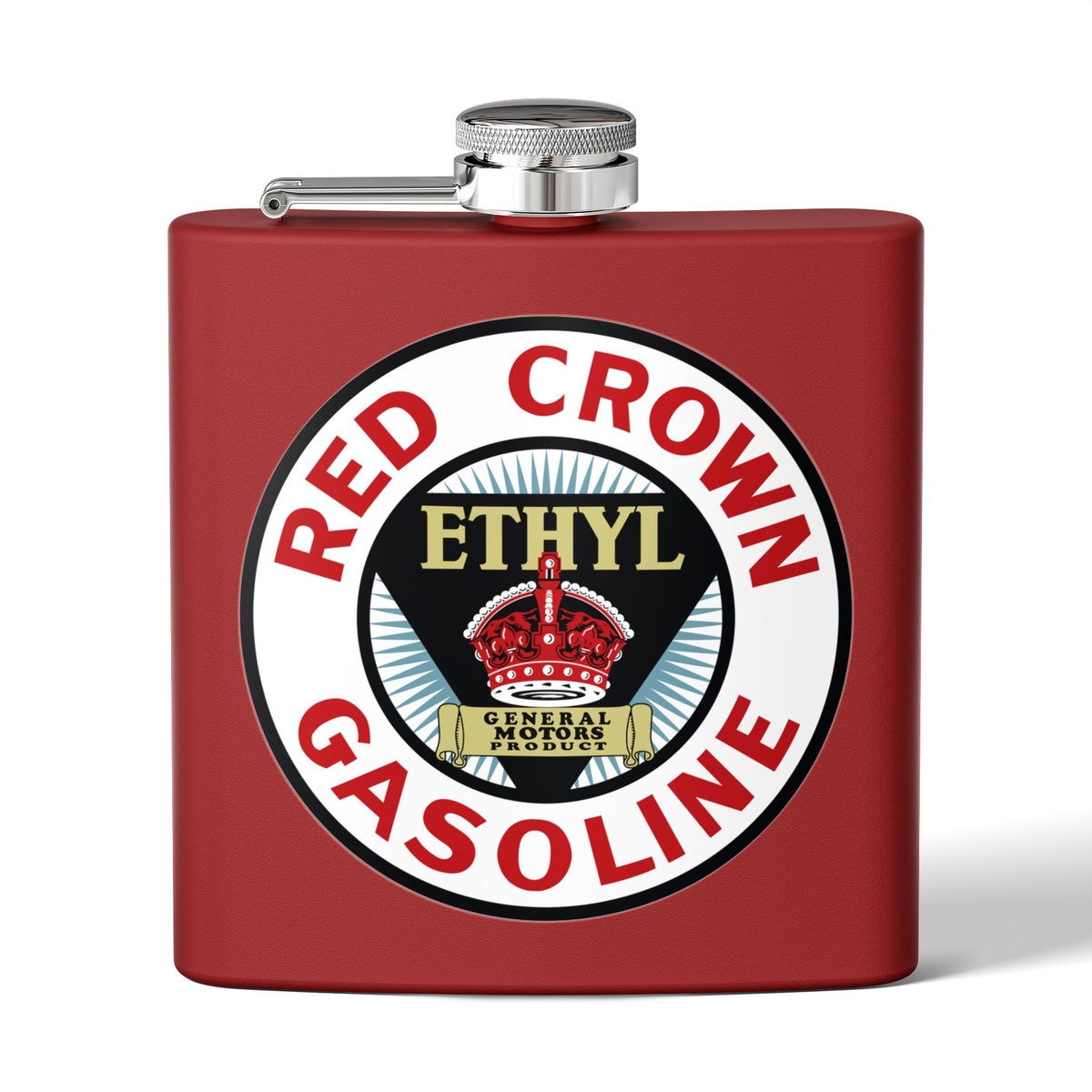 Red Crown Ethyl Flask — Vintage Standard Oil Petroliana Gift | The Faded Label Co.