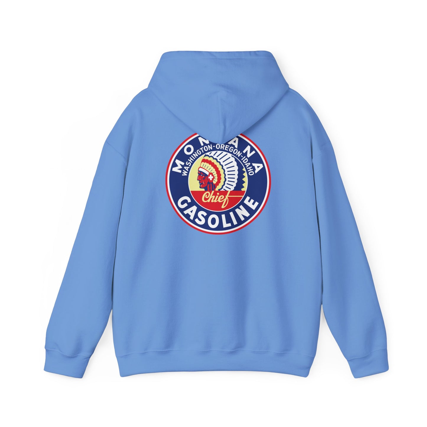 Montana Chief Gasoline Hoodie — Vintage Northwest Petroliana | The Faded Label Co.