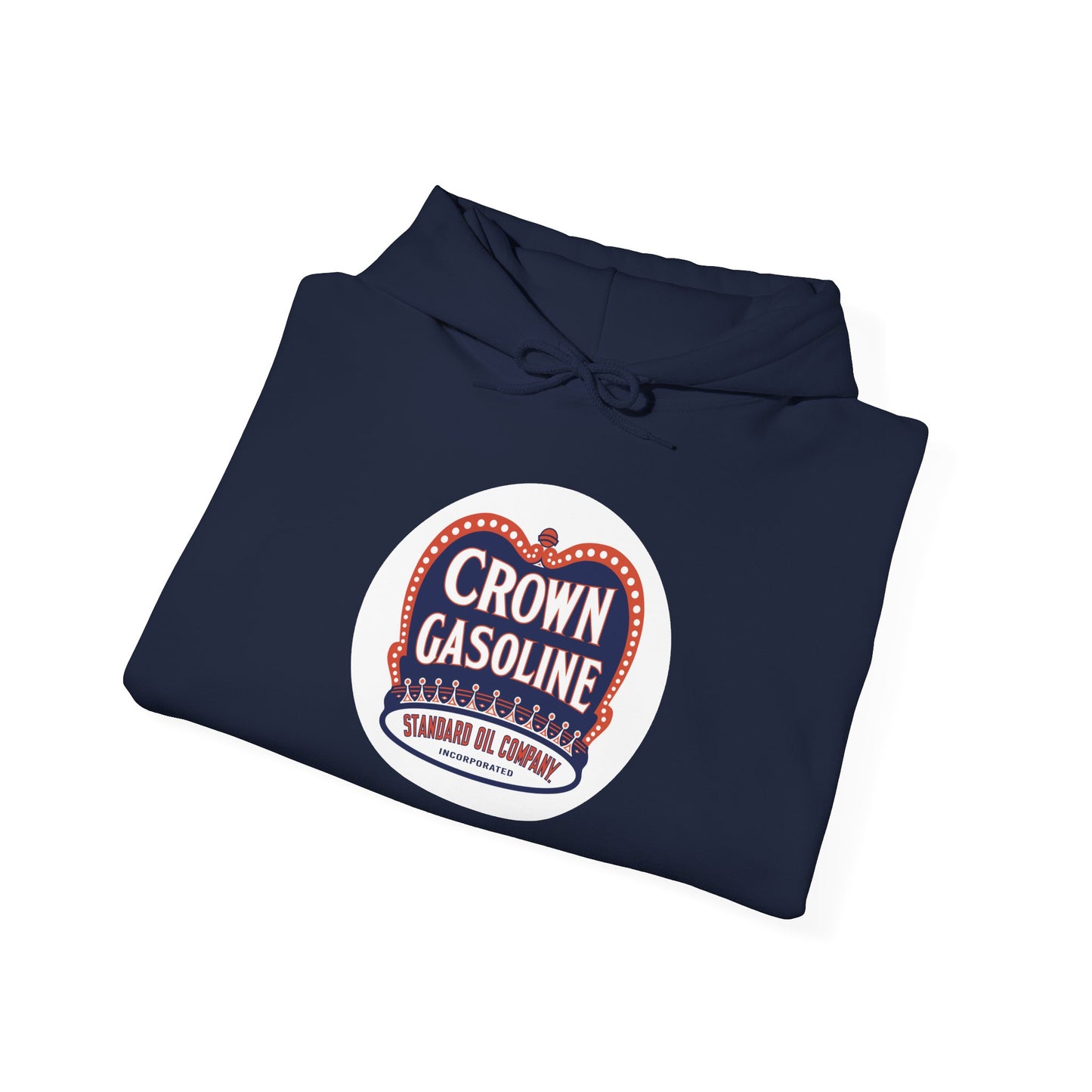 Crown Gasoline Vintage Logo Hoodie – Retro Gas Station Graphic Sweatshirt