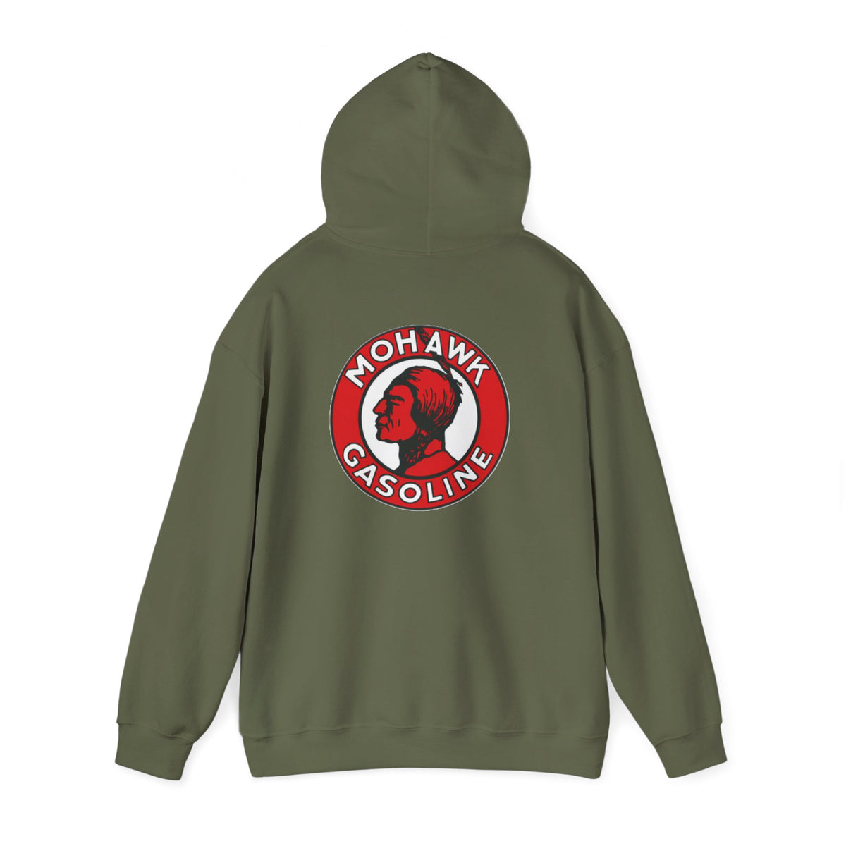Mohawk Gasoline Hoodie — Vintage Gas Station Petroliana | The Faded Label Co.